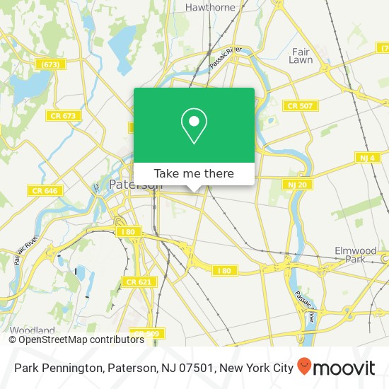 Mapa de Park Pennington, Paterson, NJ 07501