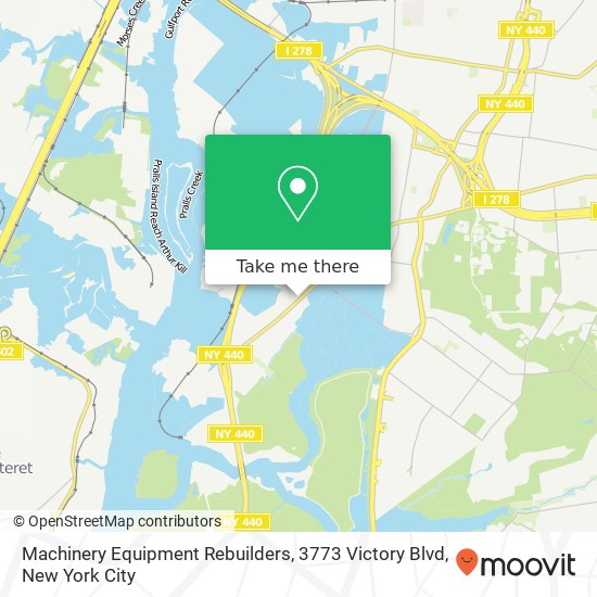 Mapa de Machinery Equipment Rebuilders, 3773 Victory Blvd