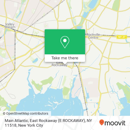 Mapa de Main Atlantic, East Rockaway (E ROCKAWAY), NY 11518