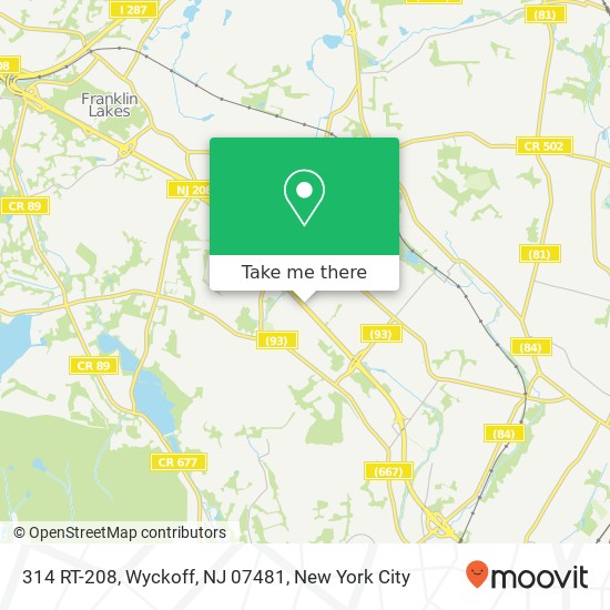 314 RT-208, Wyckoff, NJ 07481 map