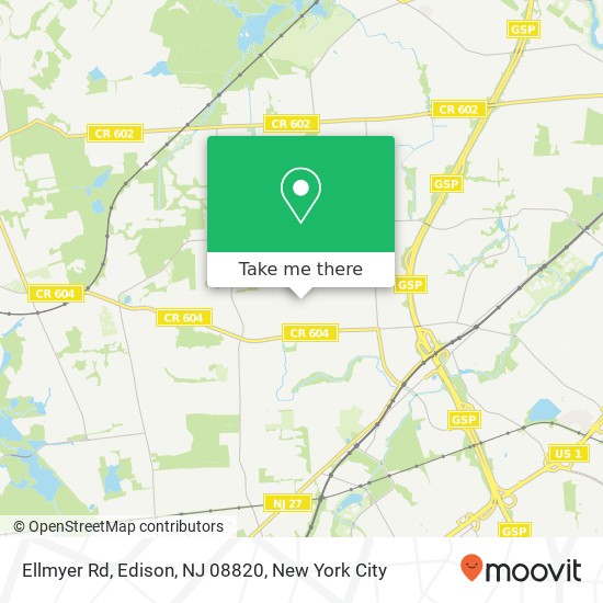 Mapa de Ellmyer Rd, Edison, NJ 08820