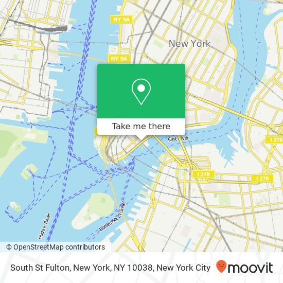 Mapa de South St Fulton, New York, NY 10038