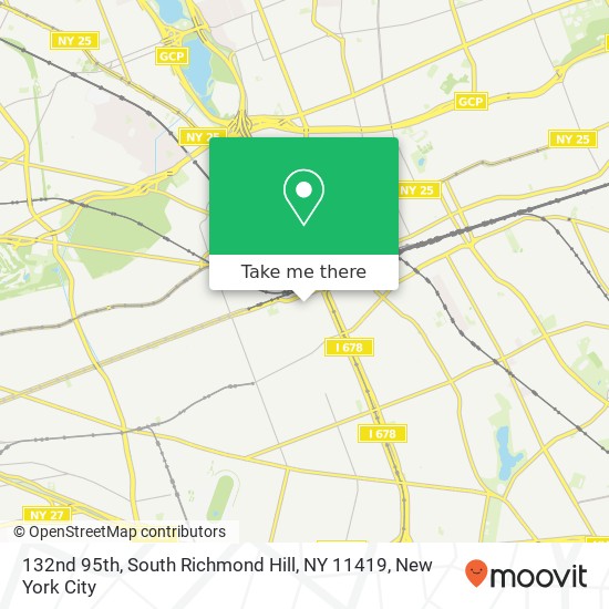 Mapa de 132nd 95th, South Richmond Hill, NY 11419
