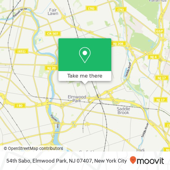 54th Sabo, Elmwood Park, NJ 07407 map