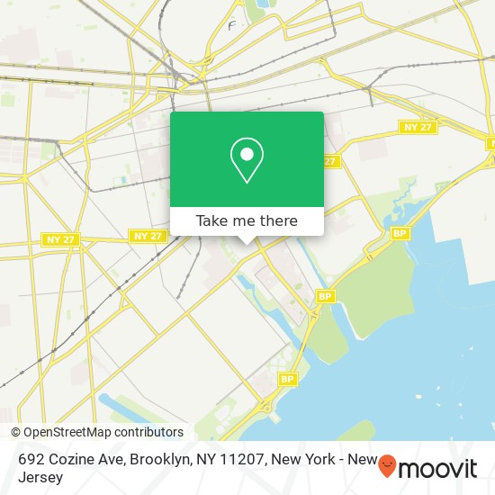 692 Cozine Ave, Brooklyn, NY 11207 map