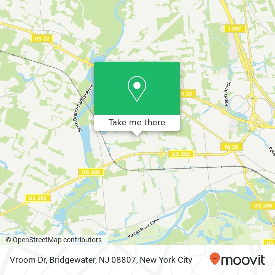 Mapa de Vroom Dr, Bridgewater, NJ 08807