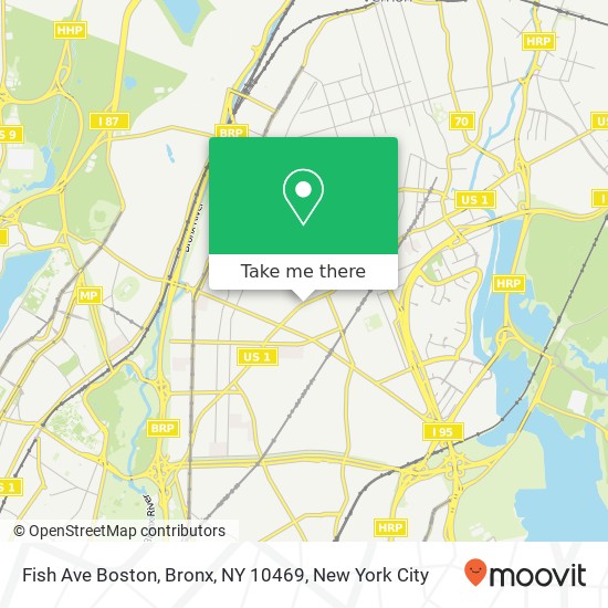 Fish Ave Boston, Bronx, NY 10469 map