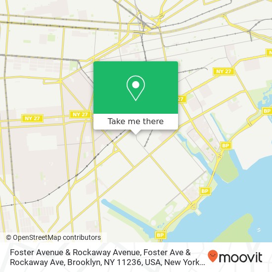 Foster Avenue & Rockaway Avenue, Foster Ave & Rockaway Ave, Brooklyn, NY 11236, USA map