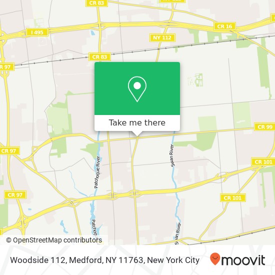 Mapa de Woodside 112, Medford, NY 11763