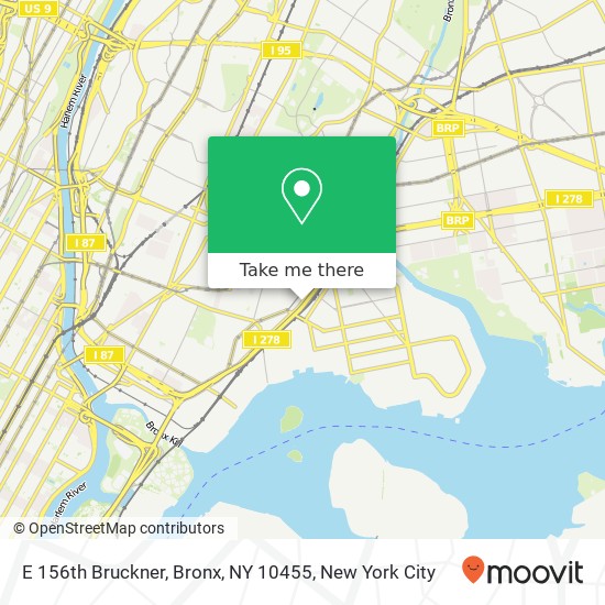 Mapa de E 156th Bruckner, Bronx, NY 10455