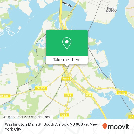 Mapa de Washington Main St, South Amboy, NJ 08879