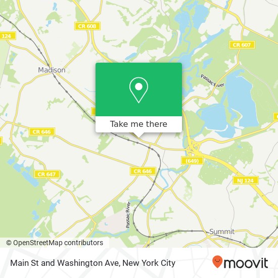 Mapa de Main St and Washington Ave, Chatham, NJ 07928