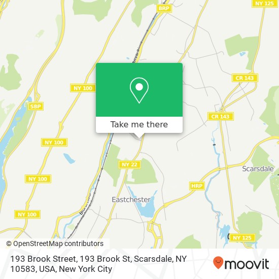 Mapa de 193 Brook Street, 193 Brook St, Scarsdale, NY 10583, USA