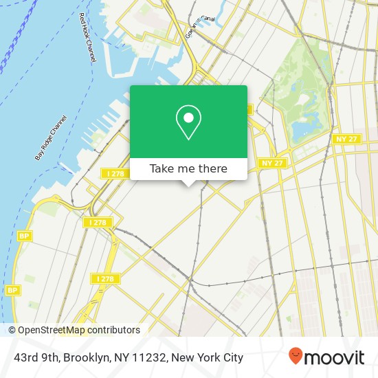 Mapa de 43rd 9th, Brooklyn, NY 11232