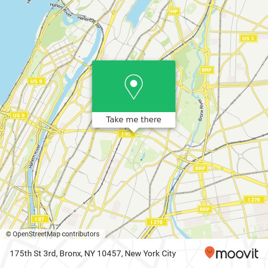 175th St 3rd, Bronx, NY 10457 map