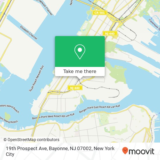 19th Prospect Ave, Bayonne, NJ 07002 map