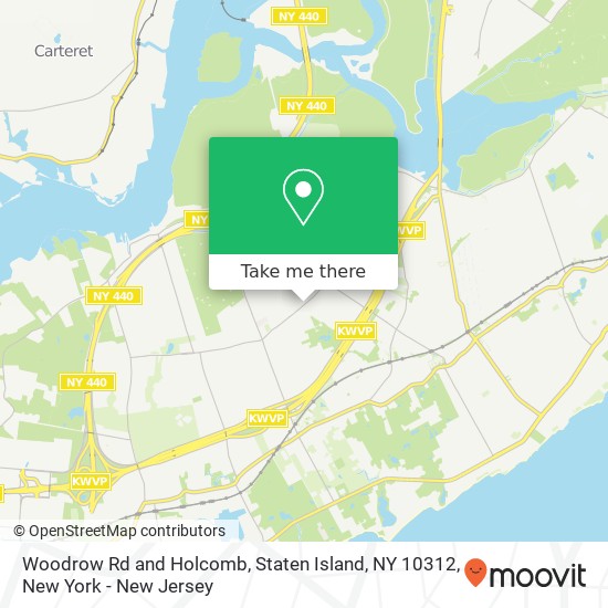 Mapa de Woodrow Rd and Holcomb, Staten Island, NY 10312