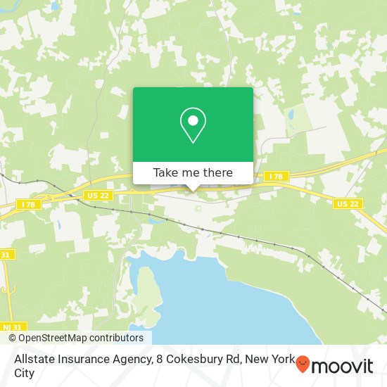 Allstate Insurance Agency, 8 Cokesbury Rd map
