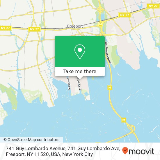 741 Guy Lombardo Avenue, 741 Guy Lombardo Ave, Freeport, NY 11520, USA map