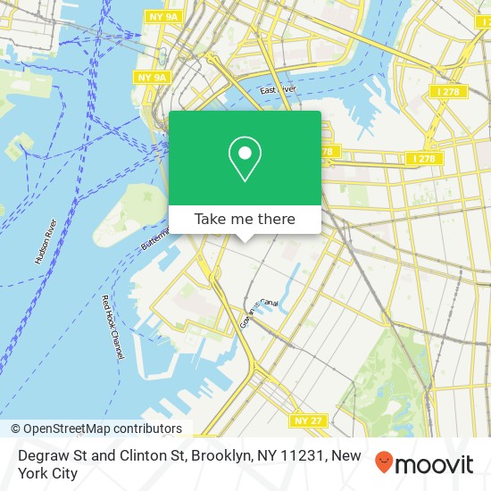 Mapa de Degraw St and Clinton St, Brooklyn, NY 11231