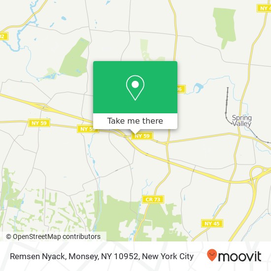 Remsen Nyack, Monsey, NY 10952 map