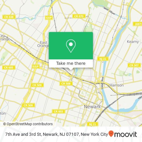 7th Ave and 3rd St, Newark, NJ 07107 map