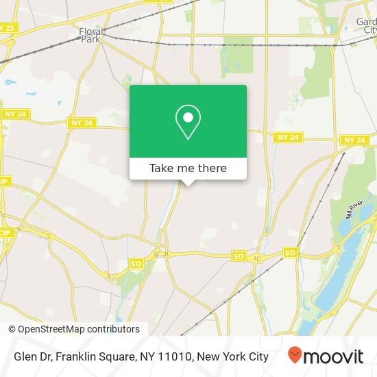 Glen Dr, Franklin Square, NY 11010 map