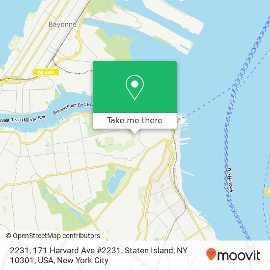 Mapa de 2231, 171 Harvard Ave #2231, Staten Island, NY 10301, USA