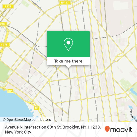 Mapa de Avenue N intersection 60th St, Brooklyn, NY 11230