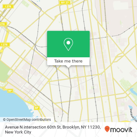 Avenue N intersection 60th St, Brooklyn, NY 11230 map
