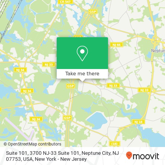 Suite 101, 3700 NJ-33 Suite 101, Neptune City, NJ 07753, USA map