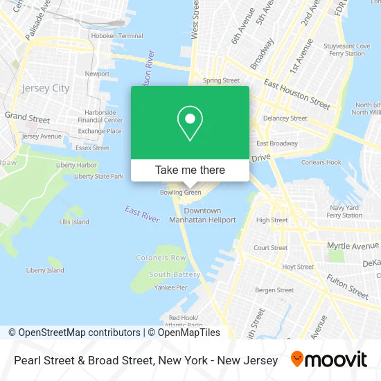 Pearl Street & Broad Street map
