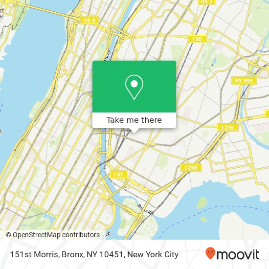 Mapa de 151st Morris, Bronx, NY 10451