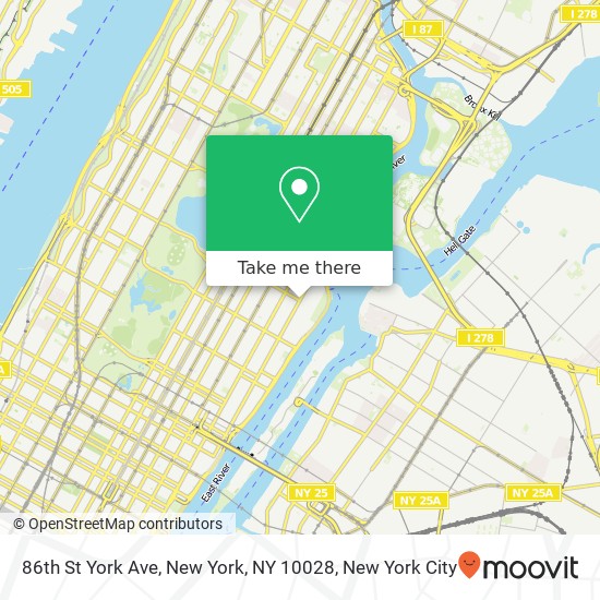 86th St York Ave, New York, NY 10028 map