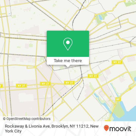 Rockaway & Livonia Ave, Brooklyn, NY 11212 map