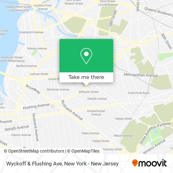 Wyckoff & Flushing Ave map