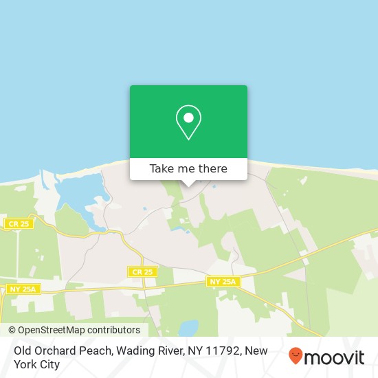 Mapa de Old Orchard Peach, Wading River, NY 11792