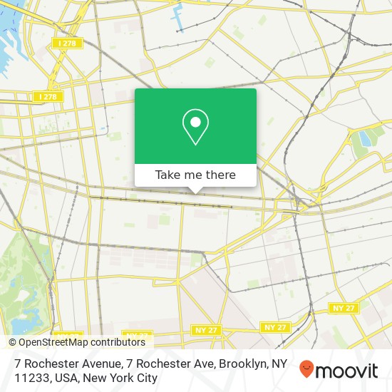 7 Rochester Avenue, 7 Rochester Ave, Brooklyn, NY 11233, USA map