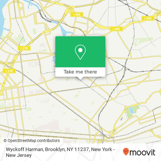 Mapa de Wyckoff Harman, Brooklyn, NY 11237