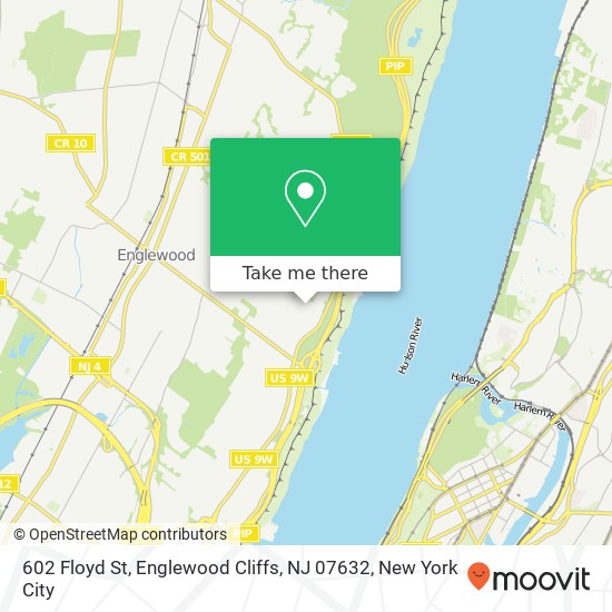 Mapa de 602 Floyd St, Englewood Cliffs, NJ 07632