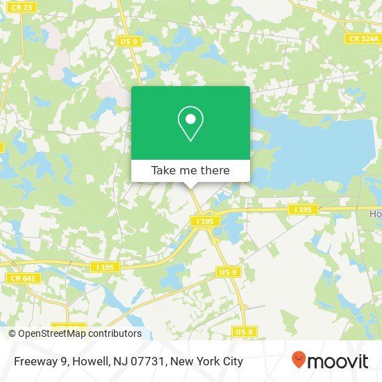 Mapa de Freeway 9, Howell, NJ 07731