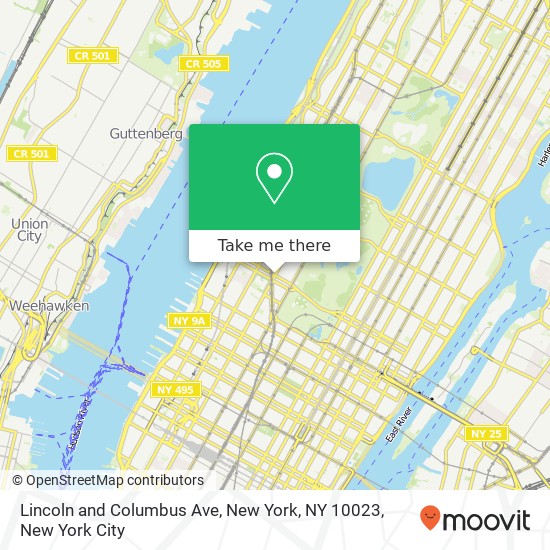 Lincoln and Columbus Ave, New York, NY 10023 map
