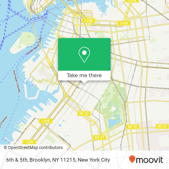 Mapa de 6th & 5th, Brooklyn, NY 11215