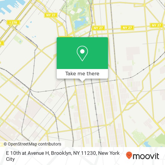 Mapa de E 10th at Avenue H, Brooklyn, NY 11230