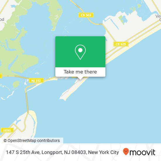 Mapa de 147 S 25th Ave, Longport, NJ 08403