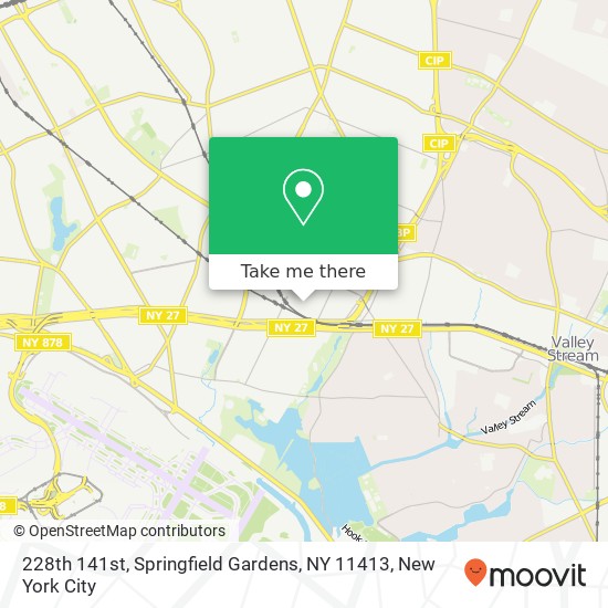 Mapa de 228th 141st, Springfield Gardens, NY 11413