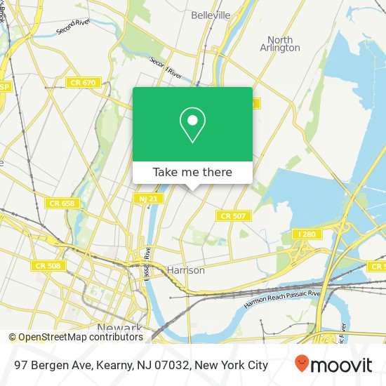 97 Bergen Ave, Kearny, NJ 07032 map