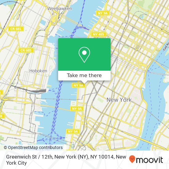 Greenwich St / 12th, New York (NY), NY 10014 map