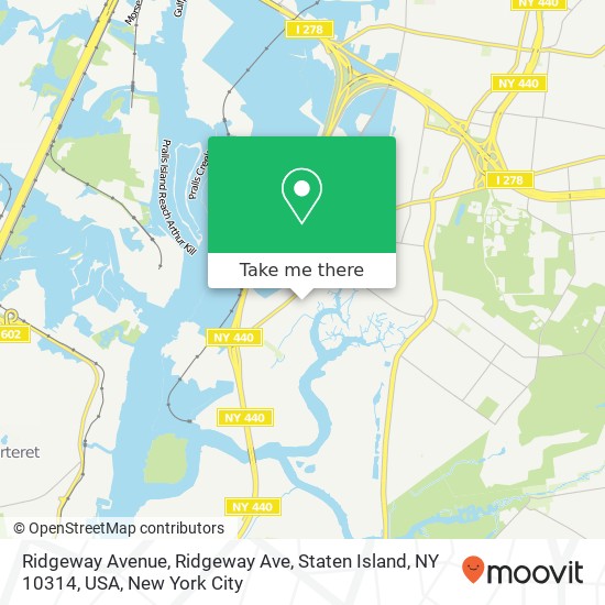 Mapa de Ridgeway Avenue, Ridgeway Ave, Staten Island, NY 10314, USA