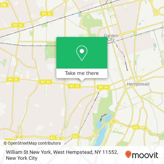 Mapa de William St New York, West Hempstead, NY 11552